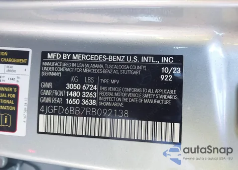 2024 Mercedes-Benz Amg Gle 53 Coupe 4Matic+ z USA, uszkodzony, nr VIN 4JGFD6BB7RB092138